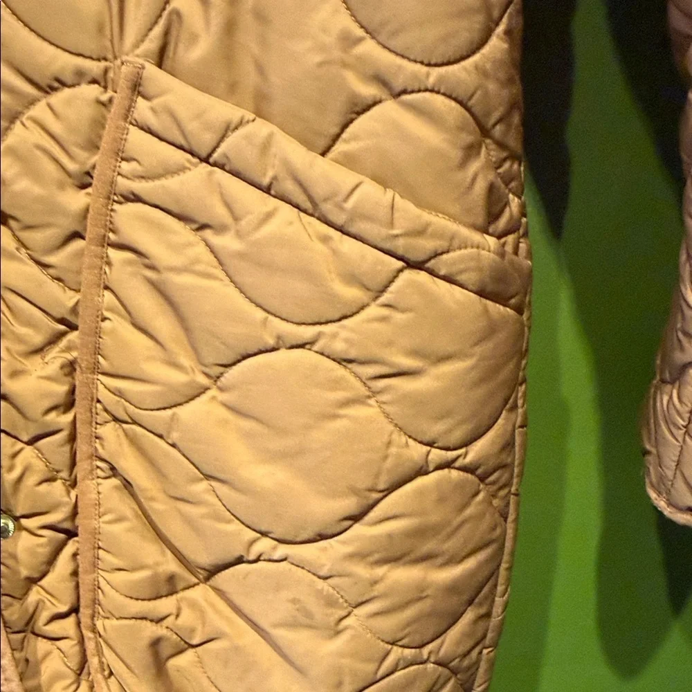J. Crew Women's Signature Puffer Quilted Jacket - Orange Medium Tall
